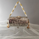 Silver Carved Boho Drum